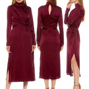 Alexia Admor Anna Midi dress - cranberry